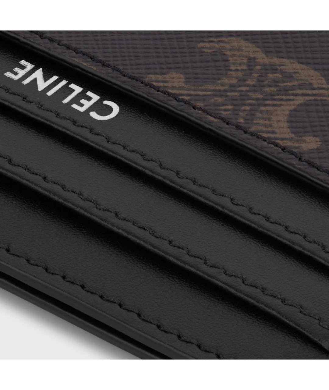 CELINE Коричневый кожаный кардхолдер, фото 4