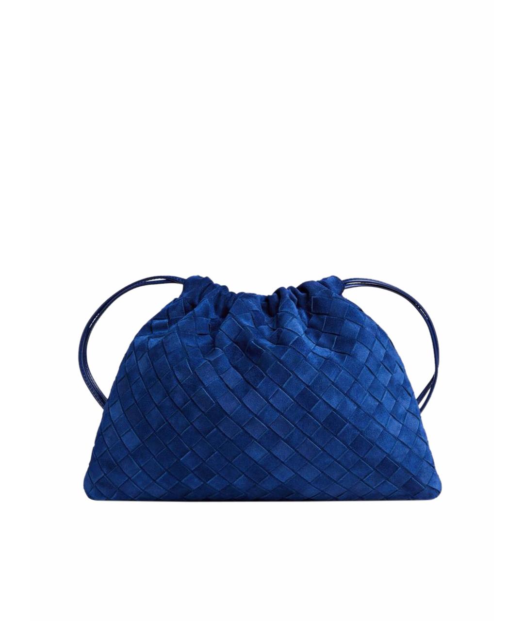 BOTTEGA VENETA Синяя кожаная сумка с короткими ручками, фото 1