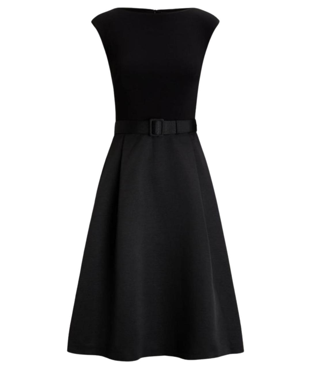 RALPH LAUREN Черное полиэстеровое коктейльное платье, фото 1