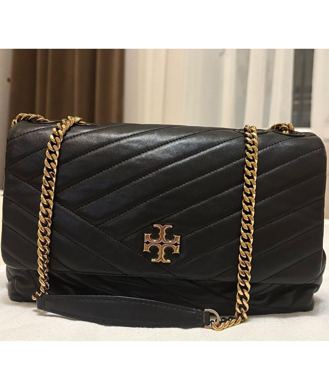 TORY BURCH Черная кожаная сумка через плечо, фото 5