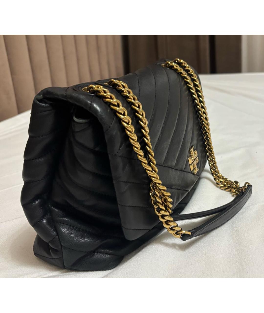 TORY BURCH Черная кожаная сумка через плечо, фото 2