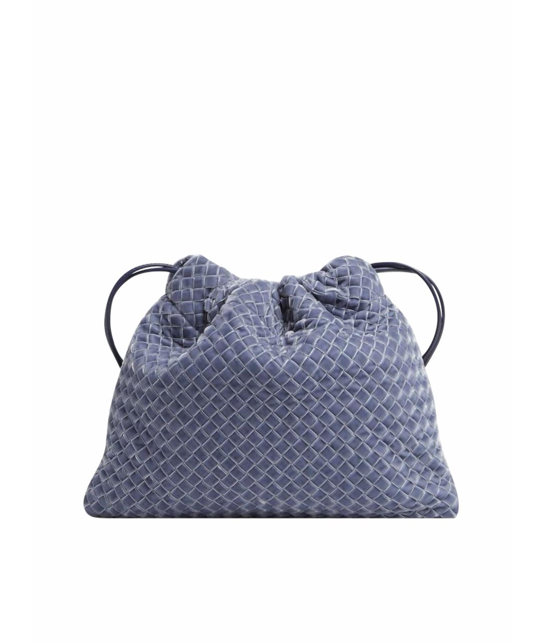 BOTTEGA VENETA Голубая кожаная сумка с короткими ручками, фото 1