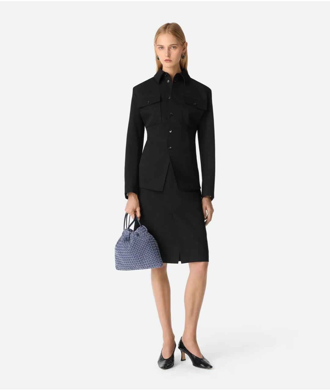 BOTTEGA VENETA Голубая кожаная сумка с короткими ручками, фото 6