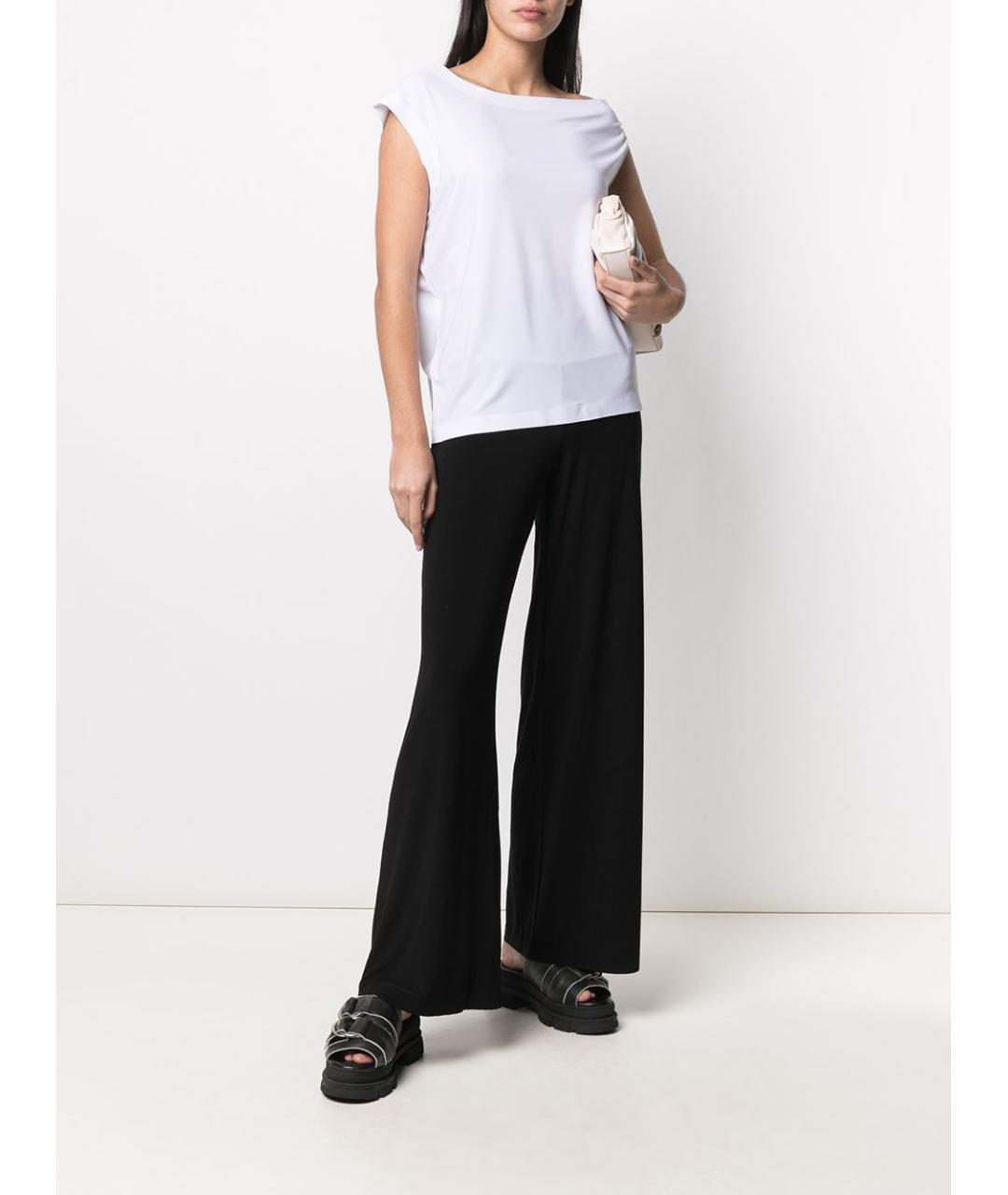 NORMA KAMALI Черные креповые прямые брюки, фото 2