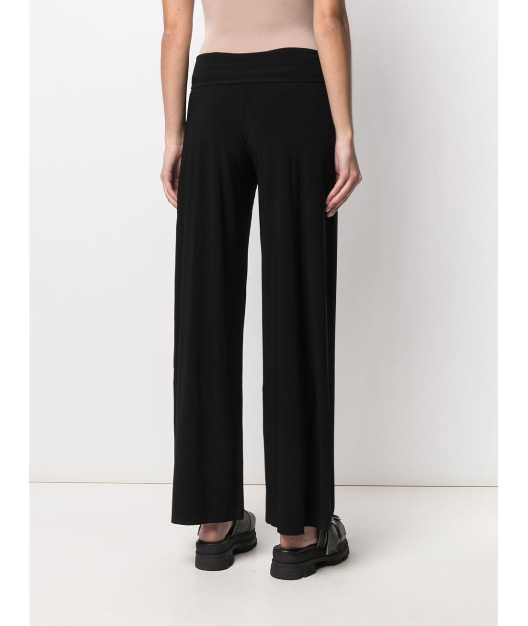 NORMA KAMALI Черные креповые прямые брюки, фото 4