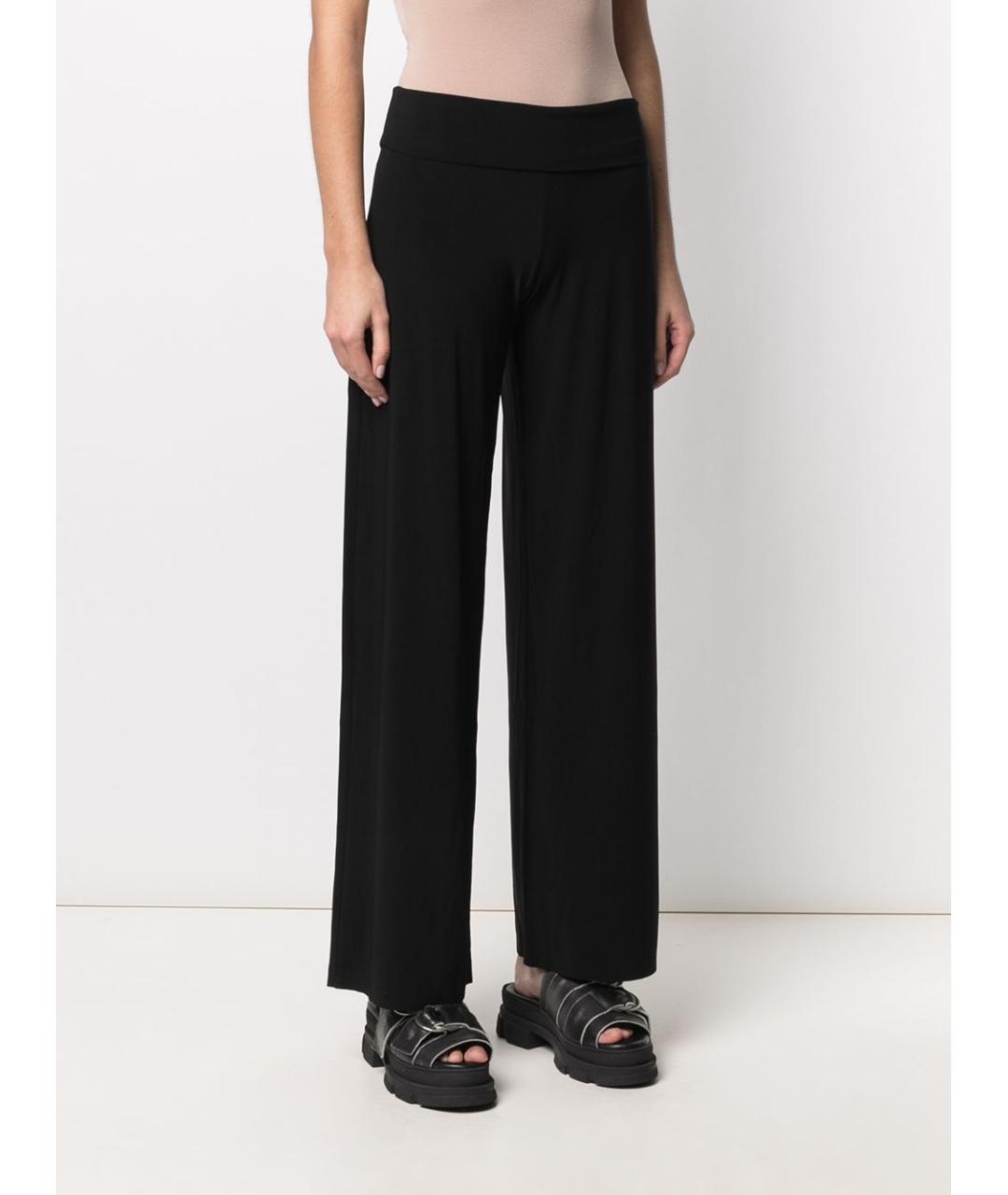 NORMA KAMALI Черные креповые прямые брюки, фото 3