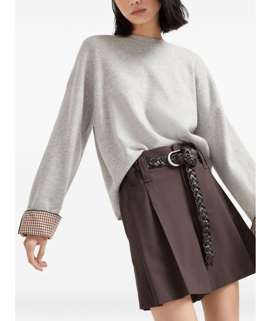 BRUNELLO CUCINELLI Серый кашемировый джемпер / свитер, фото 4