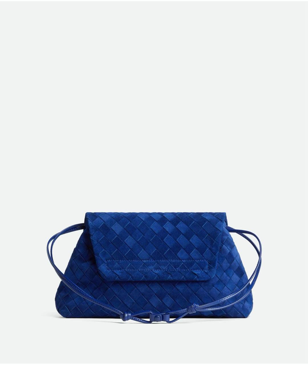 BOTTEGA VENETA Синяя кожаная сумка с короткими ручками, фото 5