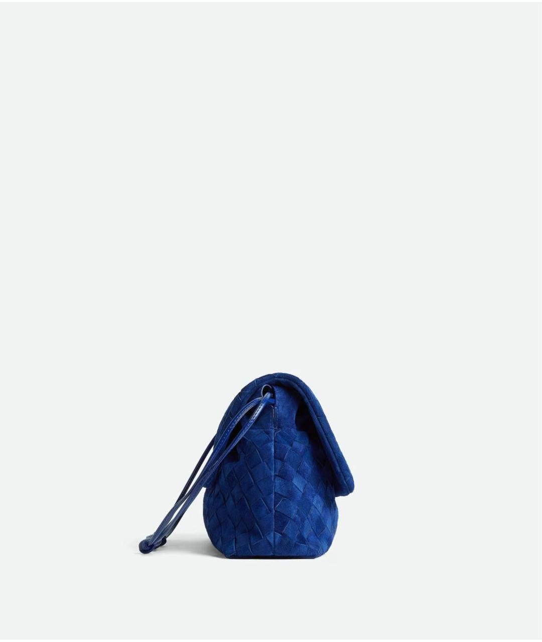 BOTTEGA VENETA Синяя кожаная сумка с короткими ручками, фото 4