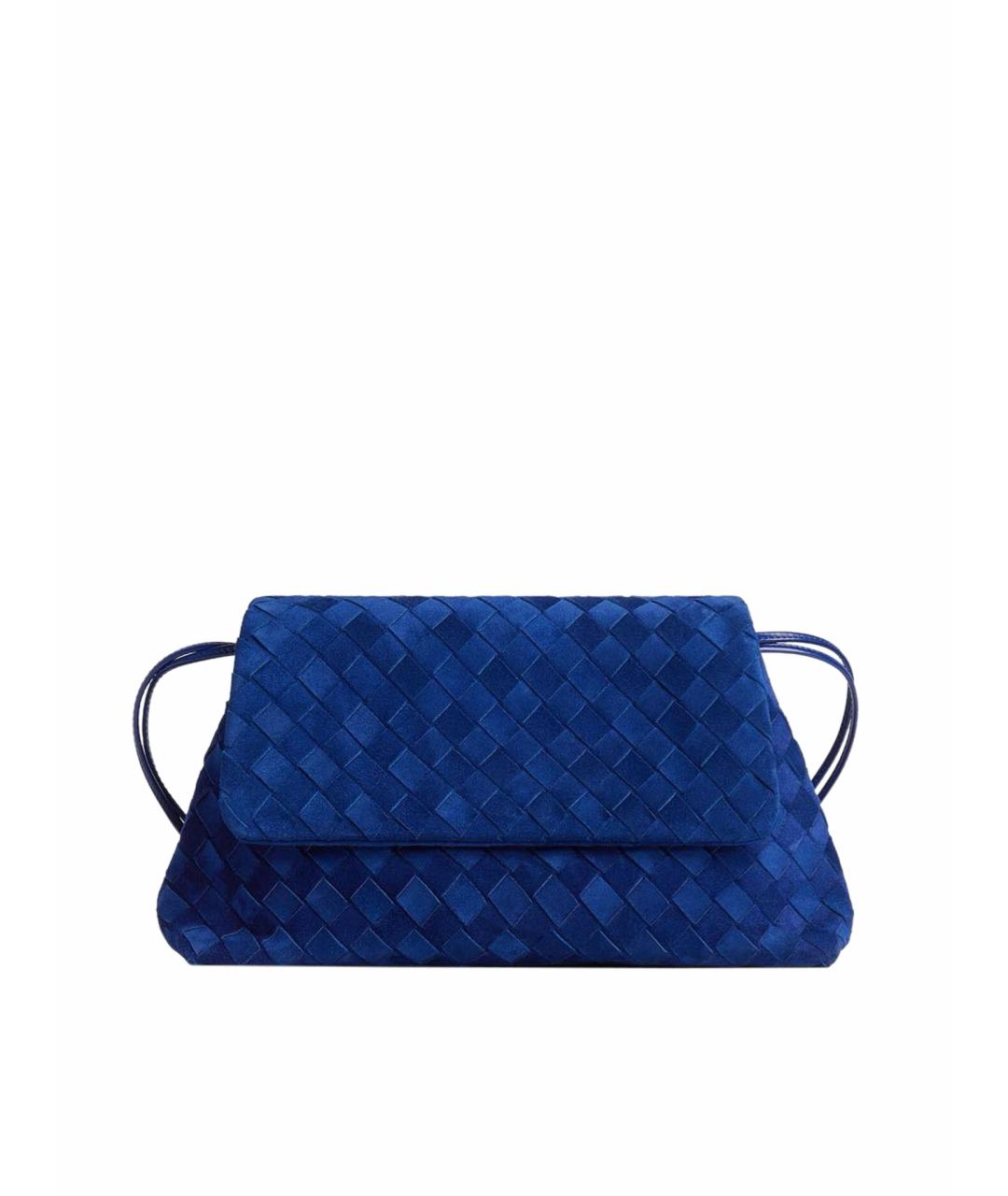 BOTTEGA VENETA Синяя кожаная сумка с короткими ручками, фото 1