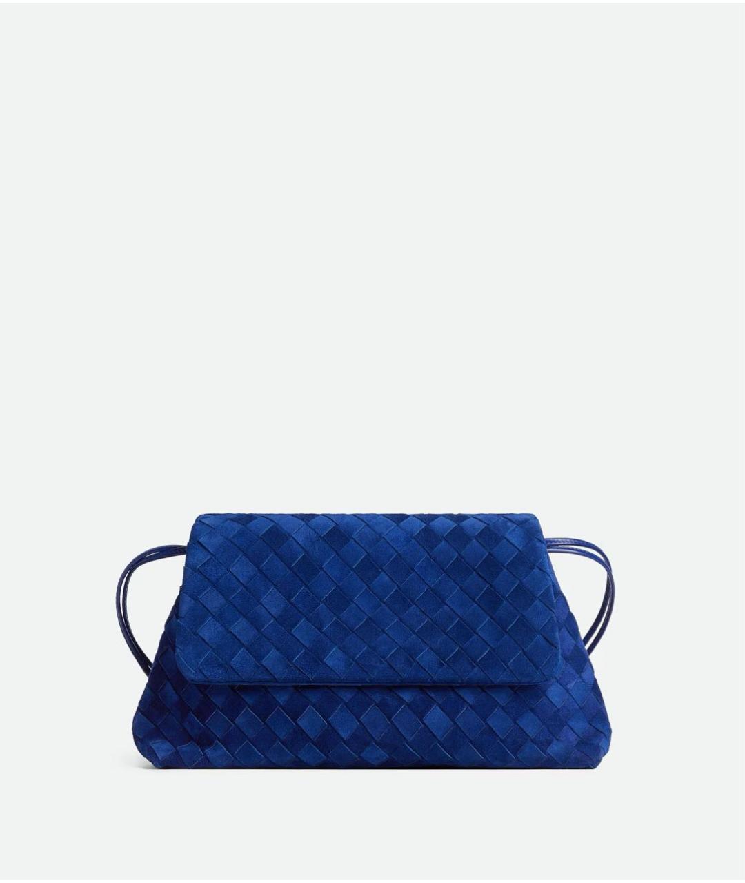 BOTTEGA VENETA Синяя кожаная сумка с короткими ручками, фото 6