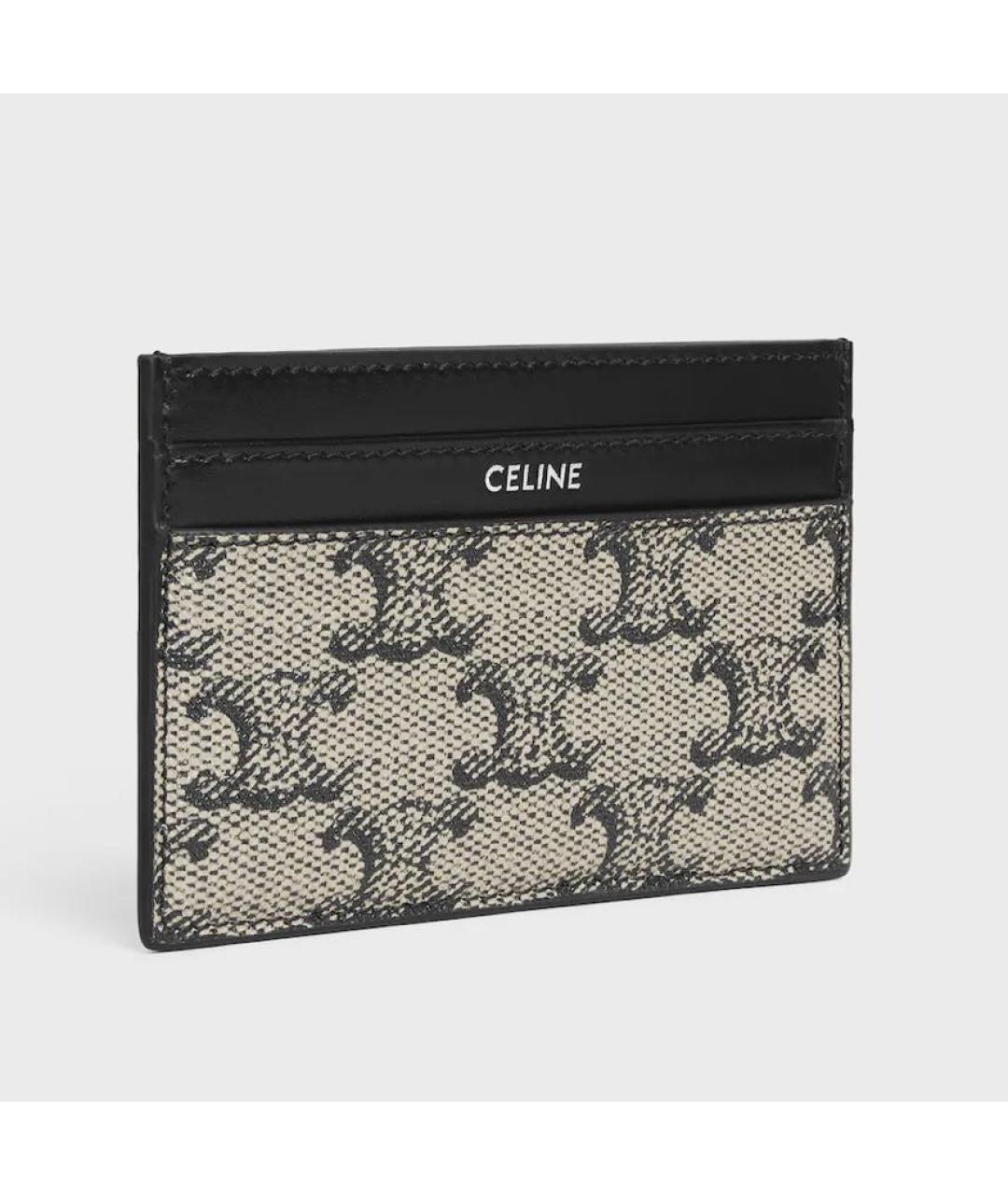 CELINE Бежевый кожаный кардхолдер, фото 2