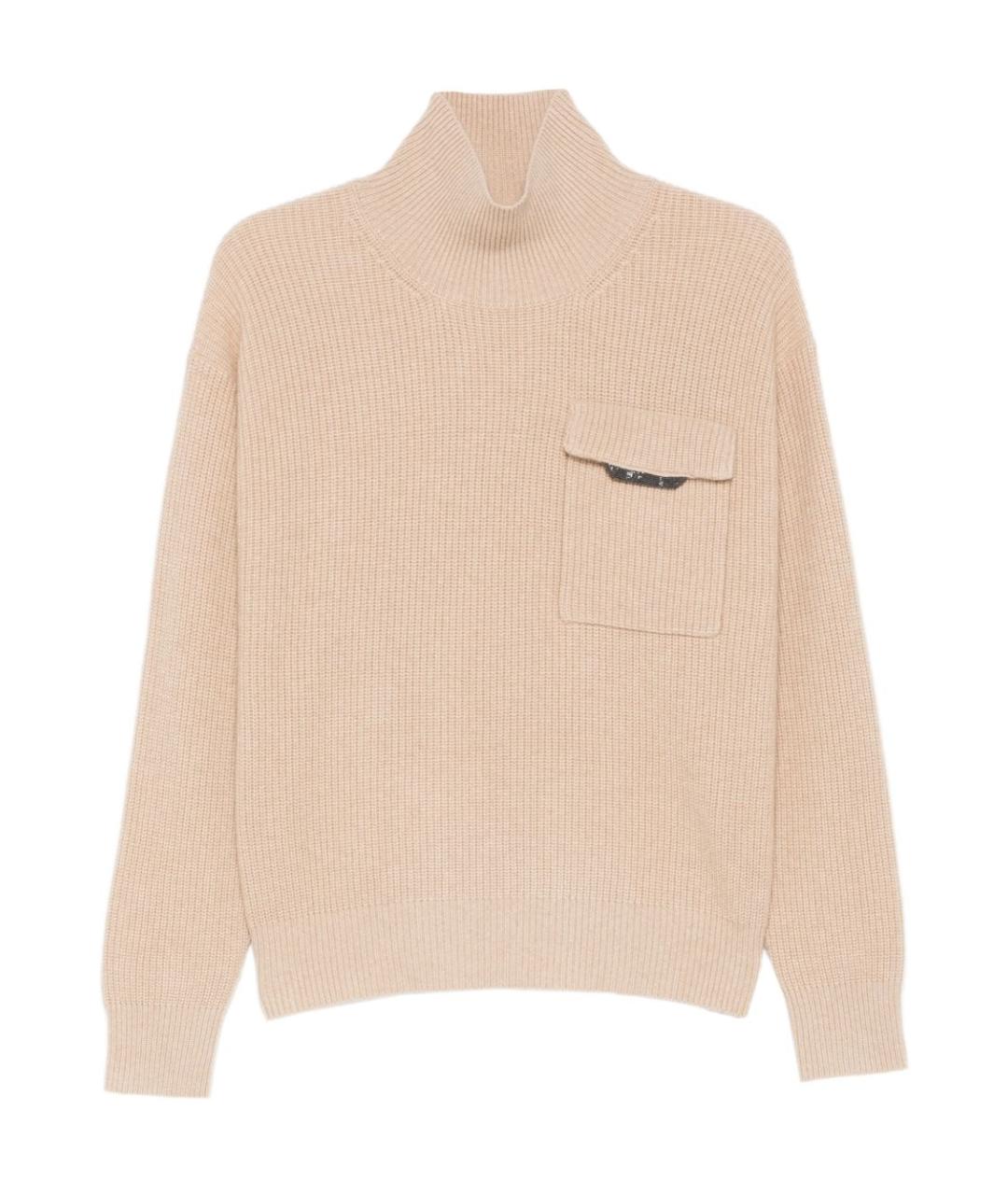 BRUNELLO CUCINELLI Бежевый кашемировый джемпер / свитер, фото 1