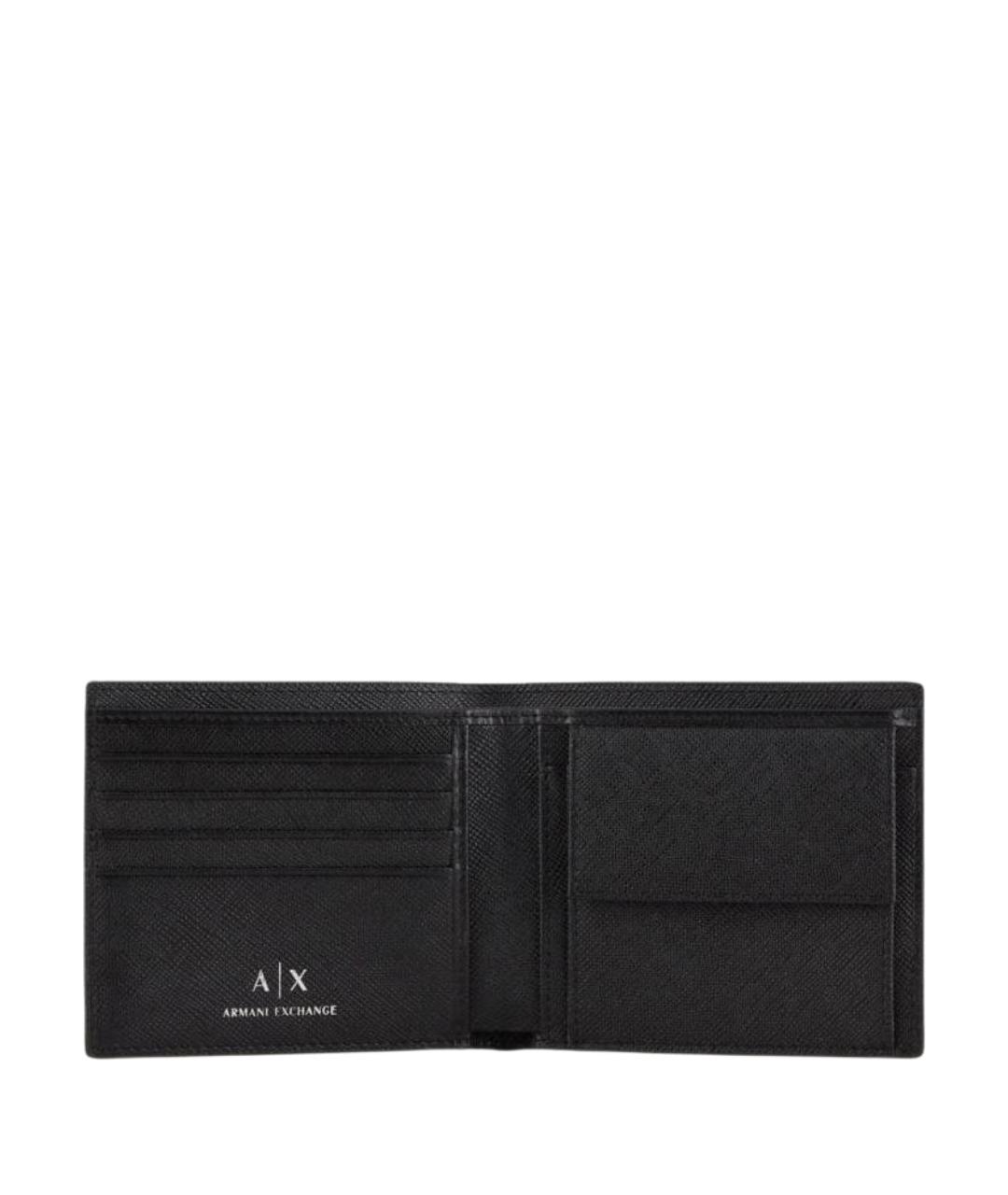 ARMANI EXCHANGE Черный кожаный кошелек, фото 1