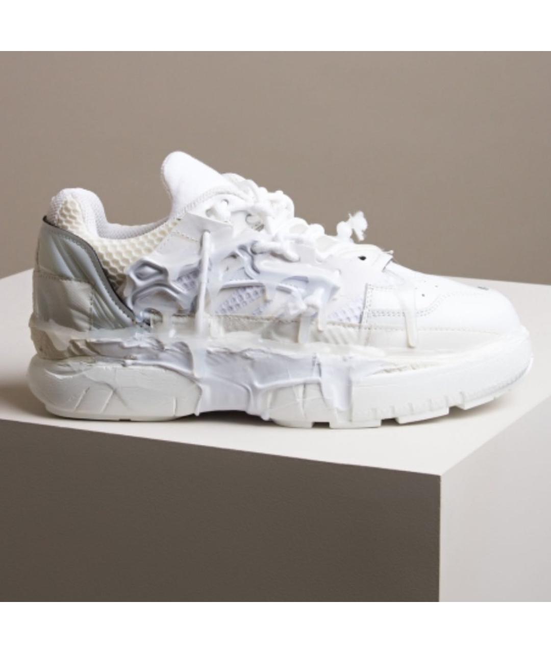 MAISON MARGIELA Белые кожаные кроссовки, фото 6