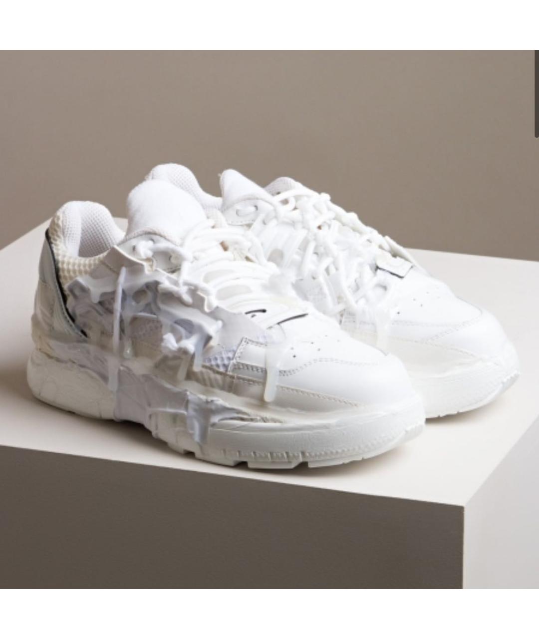 MAISON MARGIELA Белые кожаные кроссовки, фото 2