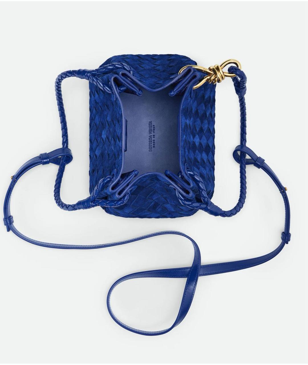 BOTTEGA VENETA Синяя кожаная сумка через плечо, фото 3