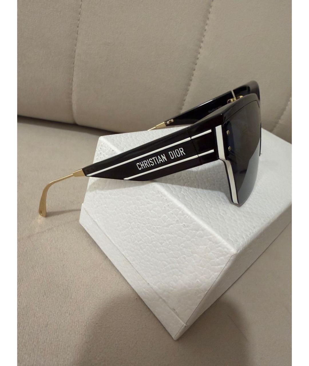 CHRISTIAN DIOR Черные пластиковые солнцезащитные очки, фото 2