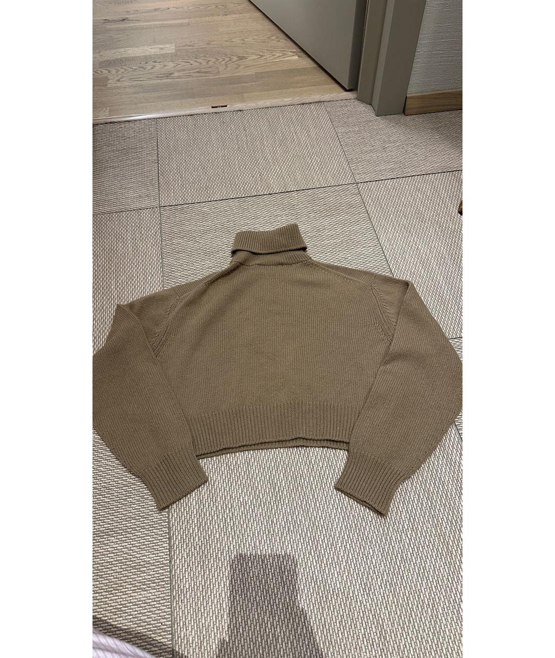 PRADA Коричневый шерстяной джемпер / свитер, фото 5