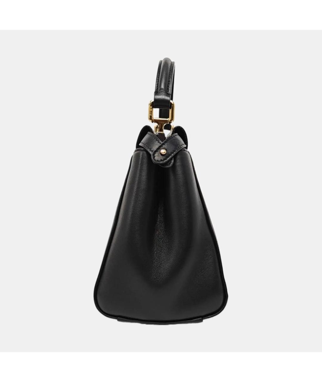 FENDI Черная сумка через плечо из лакированной кожи, фото 3