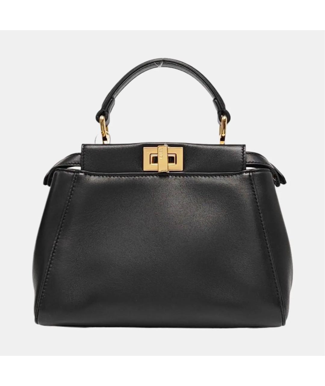 FENDI Черная сумка через плечо из лакированной кожи, фото 4