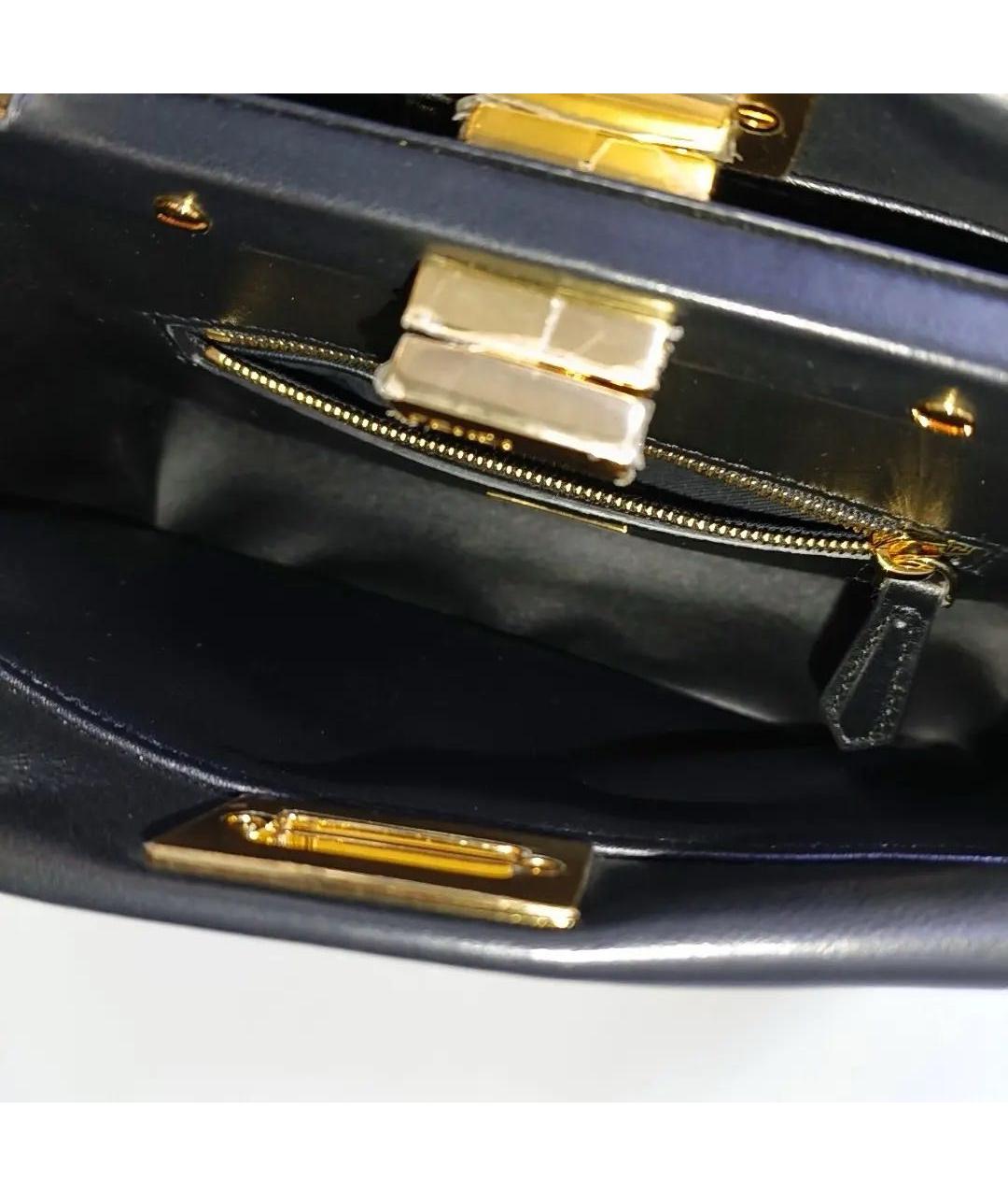 FENDI Черная сумка через плечо из лакированной кожи, фото 6