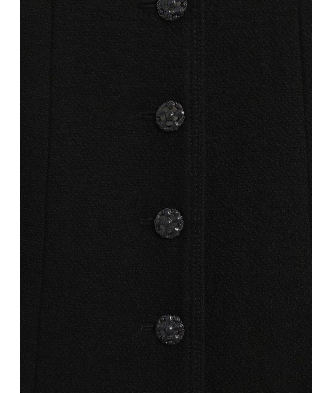 CHANEL Черная шерстяная юбка миди, фото 3