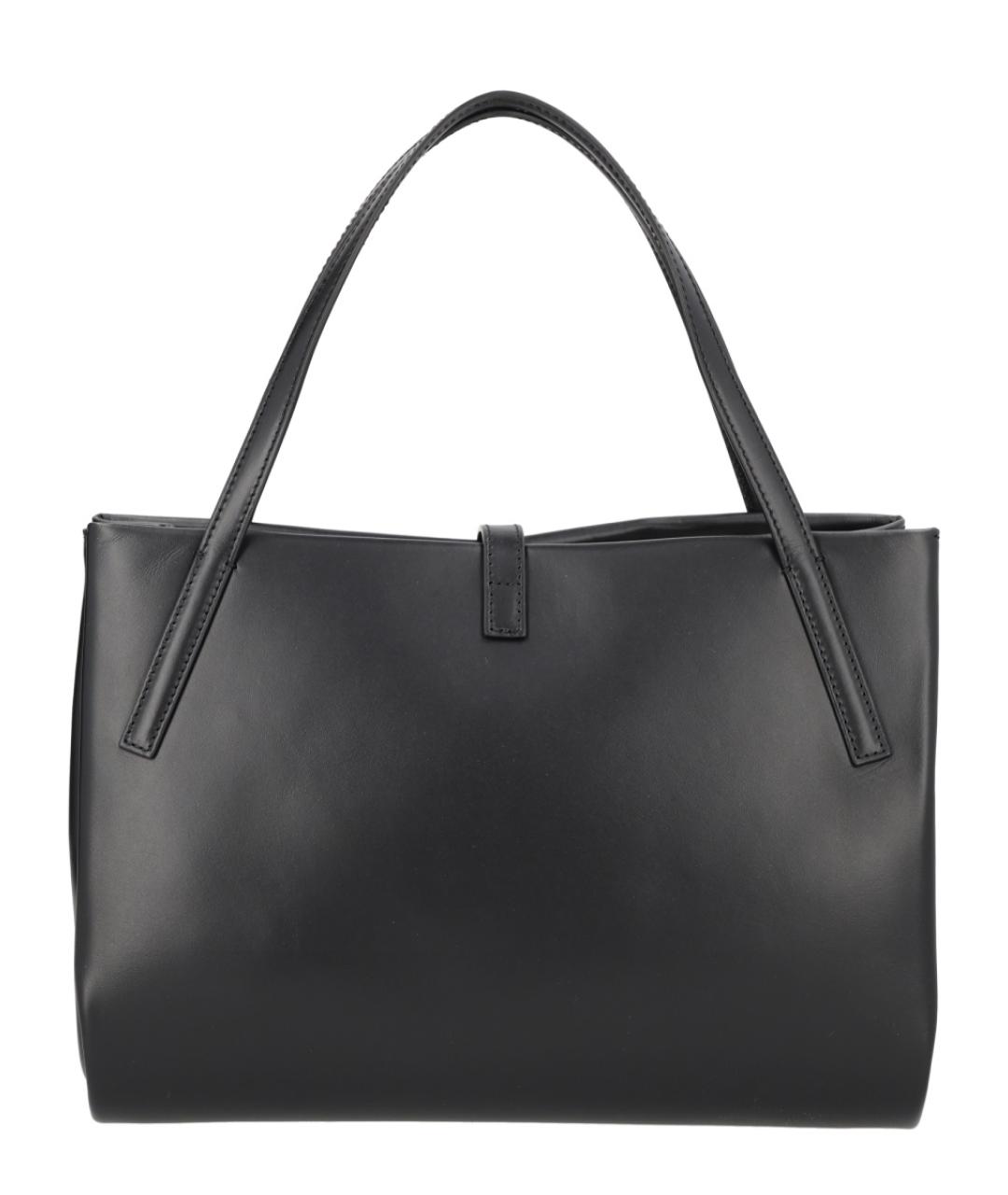 LOULOU STUDIO Черная кожаная сумка тоут, фото 2