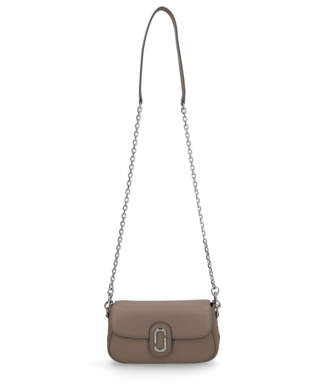 MARC JACOBS Серая кожаная сумка через плечо, фото 1