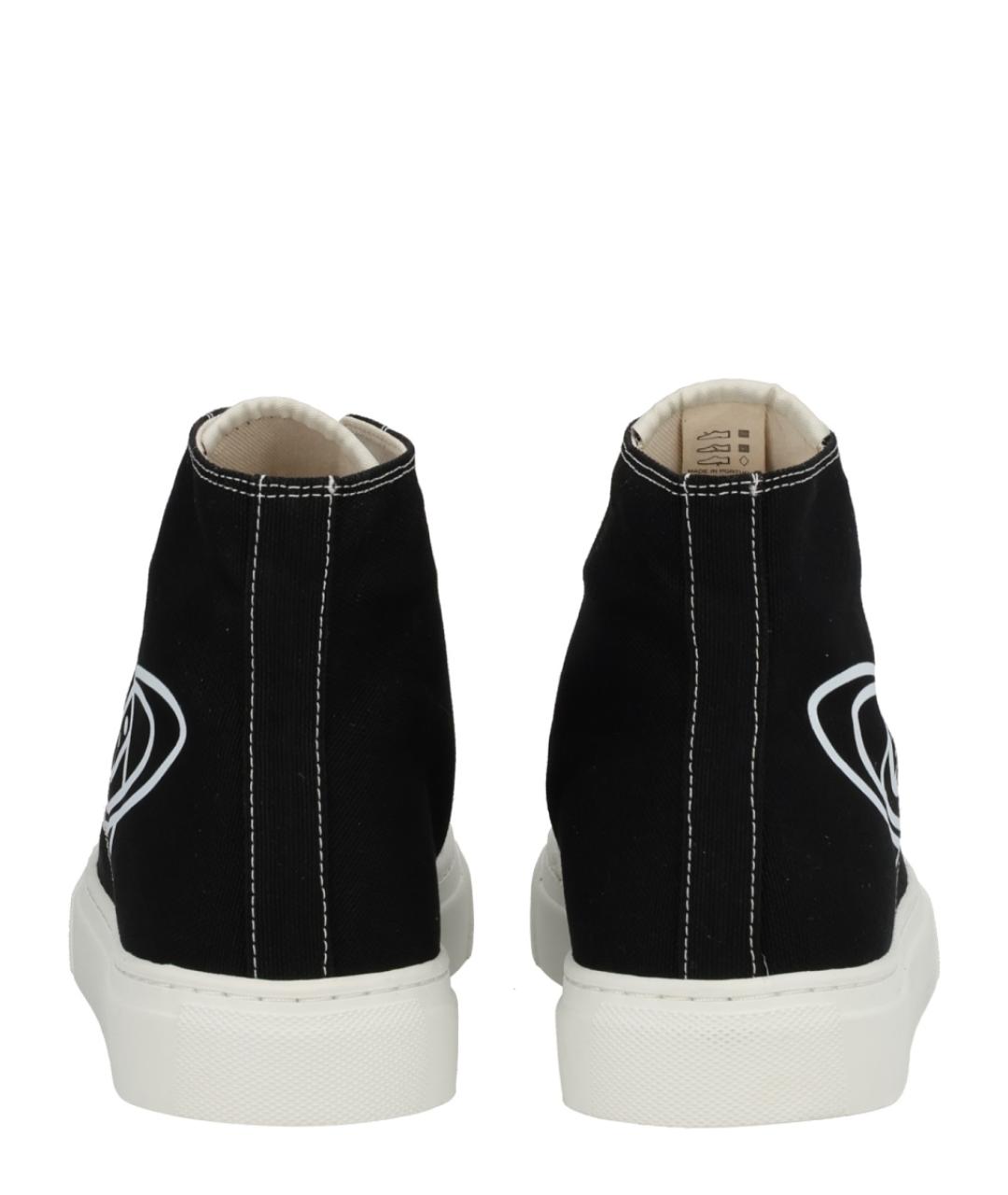 VIVIENNE WESTWOOD Черные текстильные низкие кроссовки / кеды, фото 4