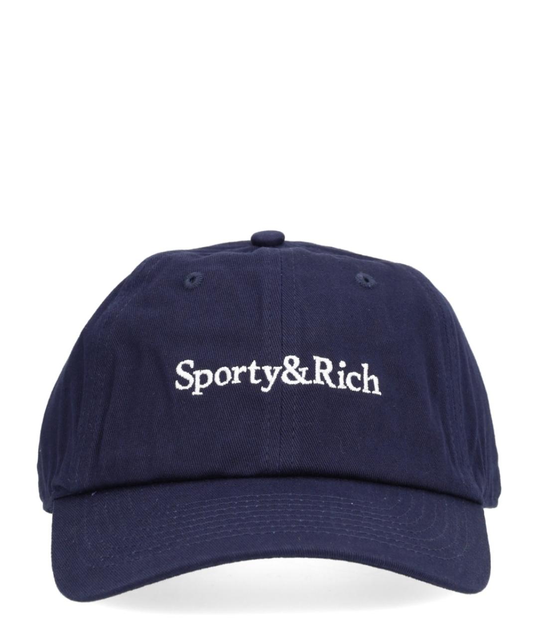 SPORTY AND RICH Синяя хлопковая кепка, фото 1