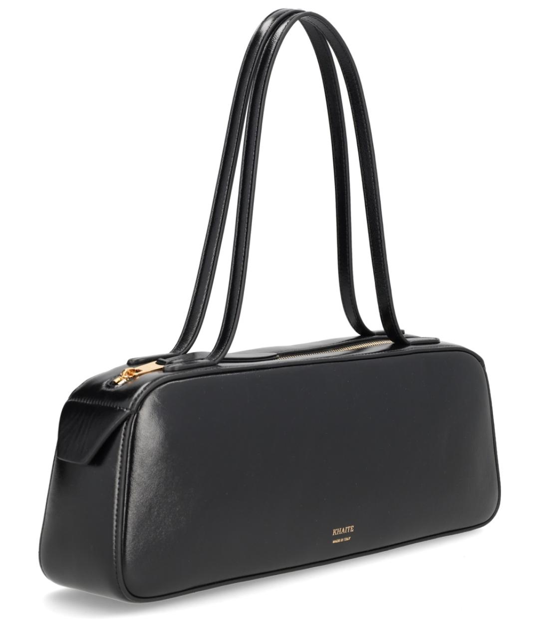 KHAITE Черная кожаная сумка тоут, фото 3