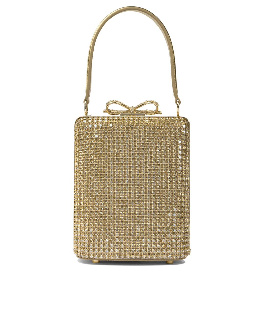 SELF-PORTRAIT Золотая синтетическая сумка с короткими ручками, фото 1