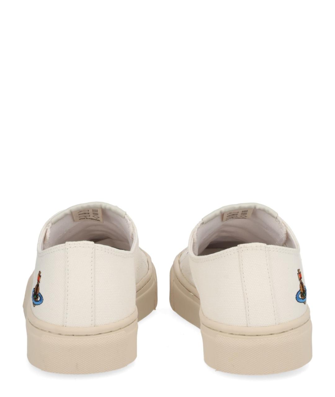 VIVIENNE WESTWOOD Белые текстильные кеды, фото 4