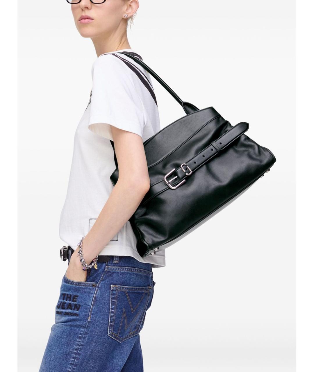 MARC JACOBS Черная кожаная сумка тоут, фото 2