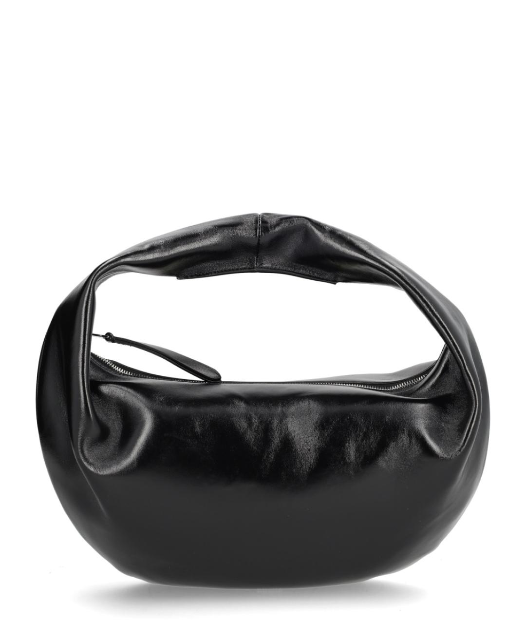 KHAITE Черная кожаная сумка с короткими ручками, фото 1
