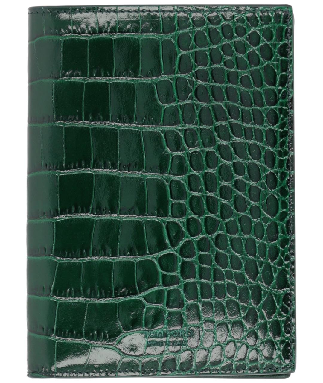 TOM FORD Зеленый кожаный кошелек, фото 1