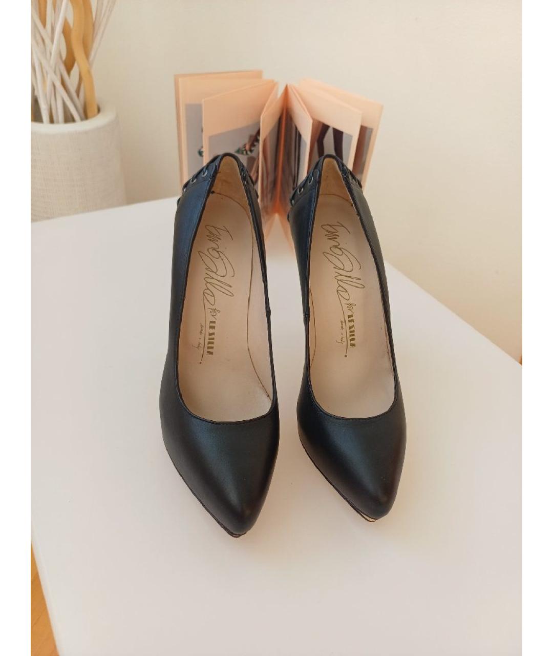 LE SILLA Черные кожаные туфли, фото 5