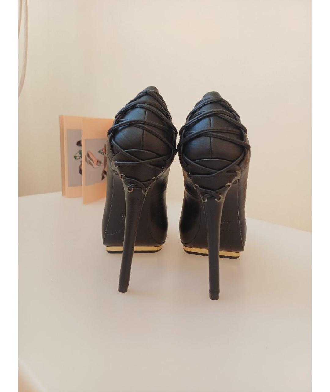 LE SILLA Черные кожаные туфли, фото 6