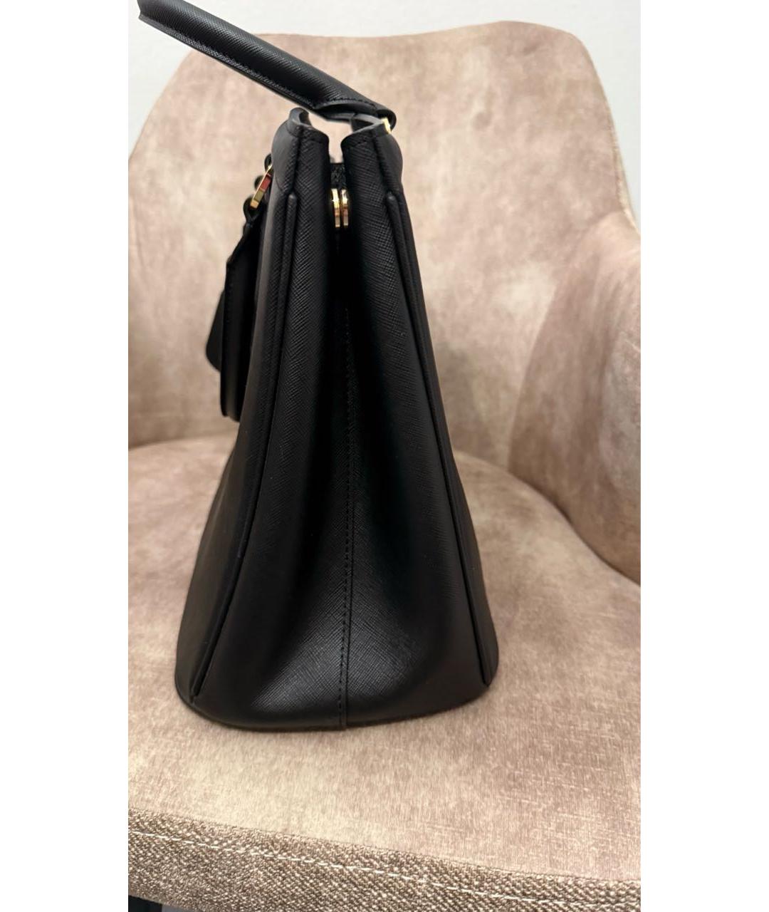 PRADA Черная кожаная сумка с короткими ручками, фото 2