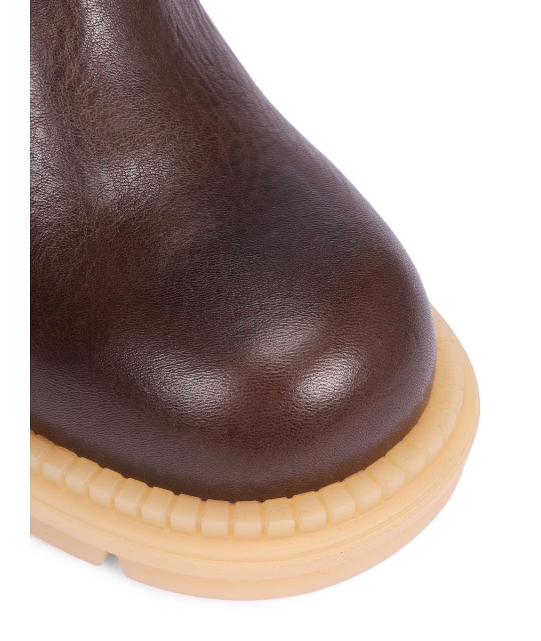 AGL Коричневые кожаные сапоги, фото 4