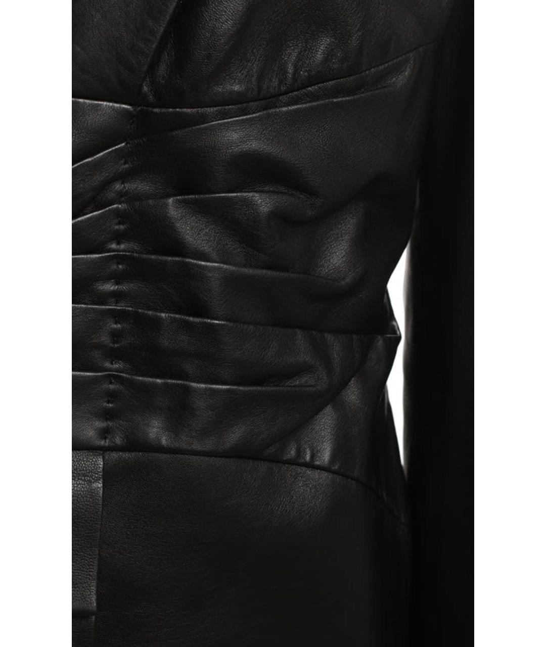 VERSACE Черная кожаная куртка, фото 3