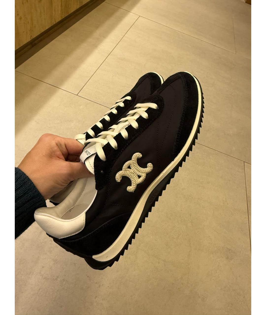 CELINE Черные синтетические кроссовки, фото 5