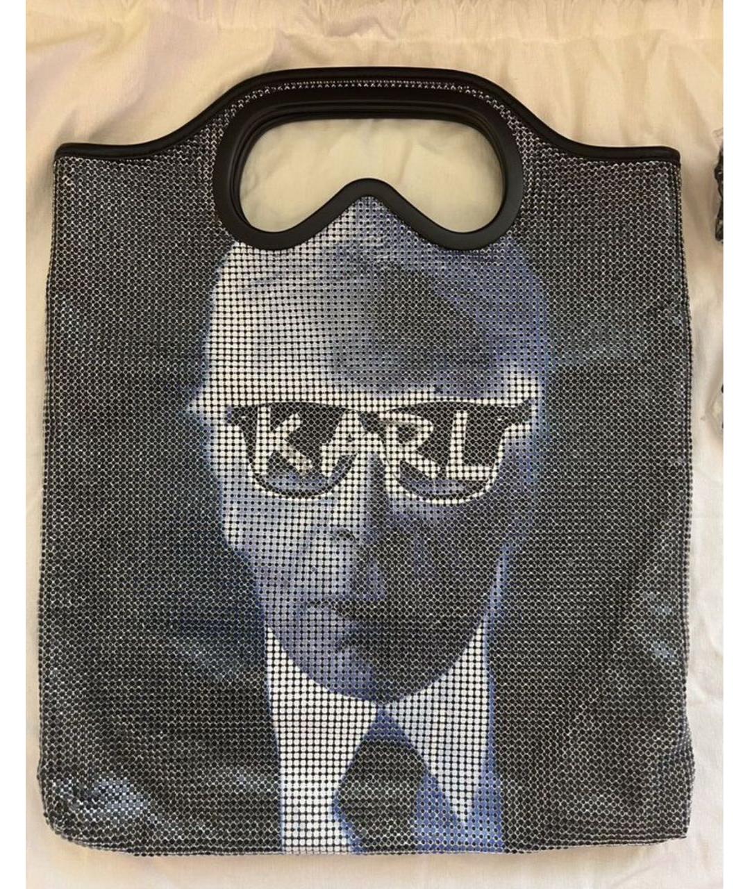 KARL LAGERFELD Синяя сумка с короткими ручками, фото 5