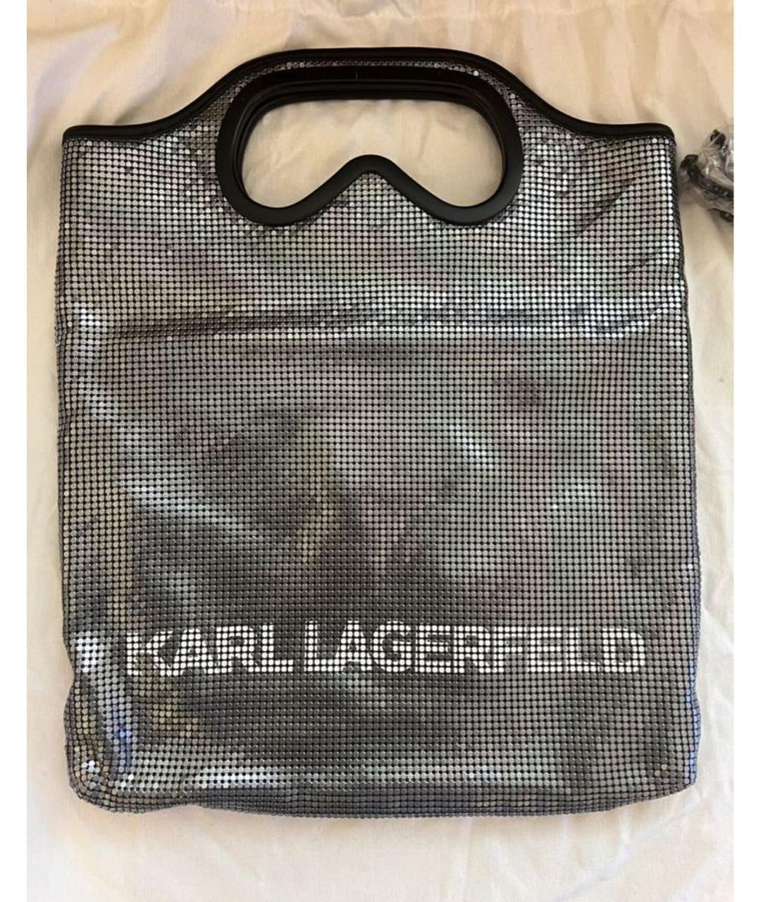 KARL LAGERFELD Синяя сумка с короткими ручками, фото 2