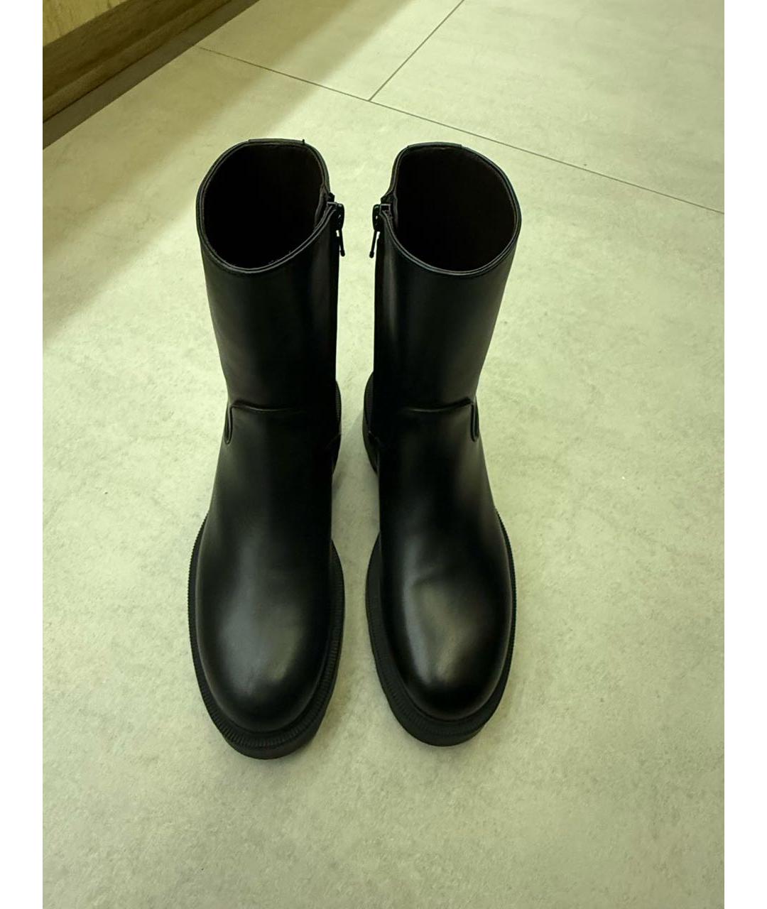 THE ROW Черные кожаные ботинки, фото 2