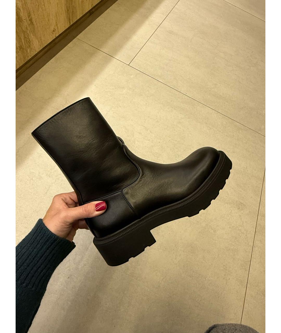 THE ROW Черные кожаные ботинки, фото 5