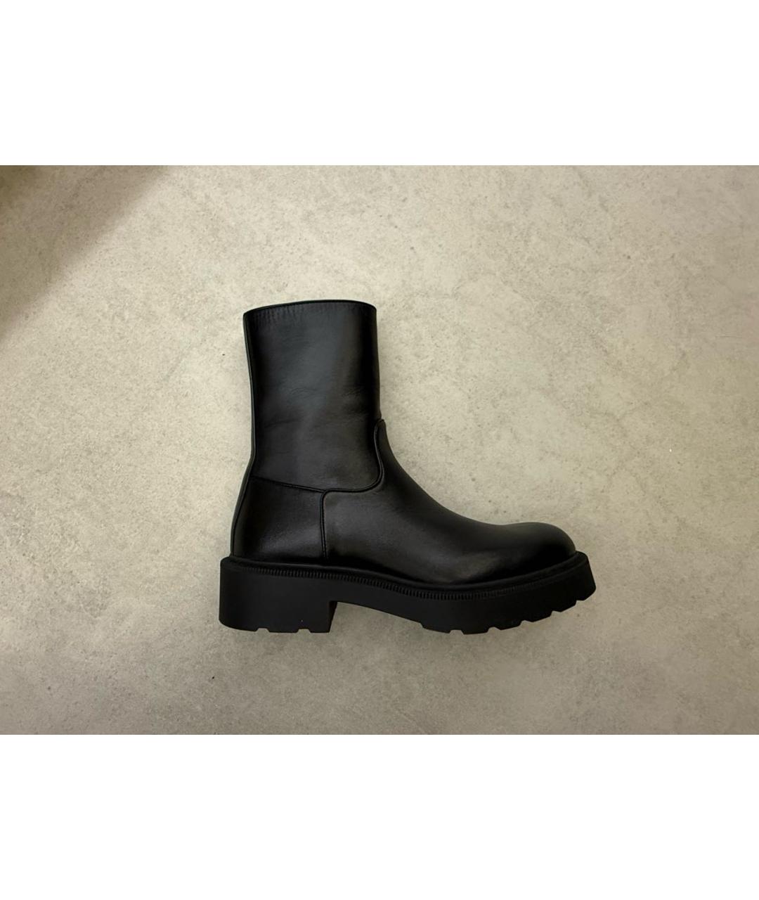 THE ROW Черные кожаные ботинки, фото 6