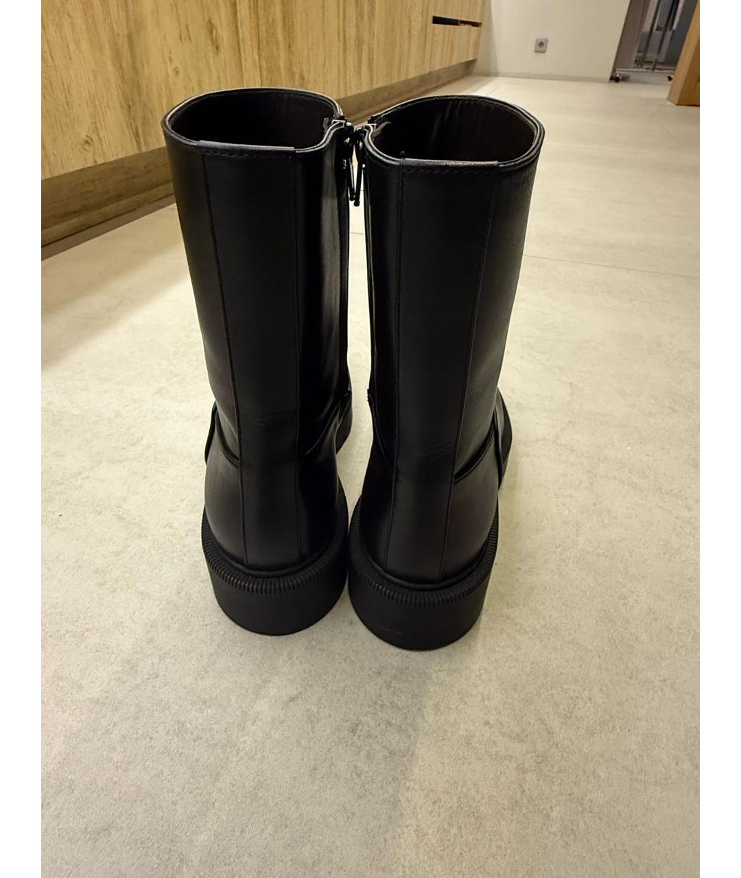 THE ROW Черные кожаные ботинки, фото 3