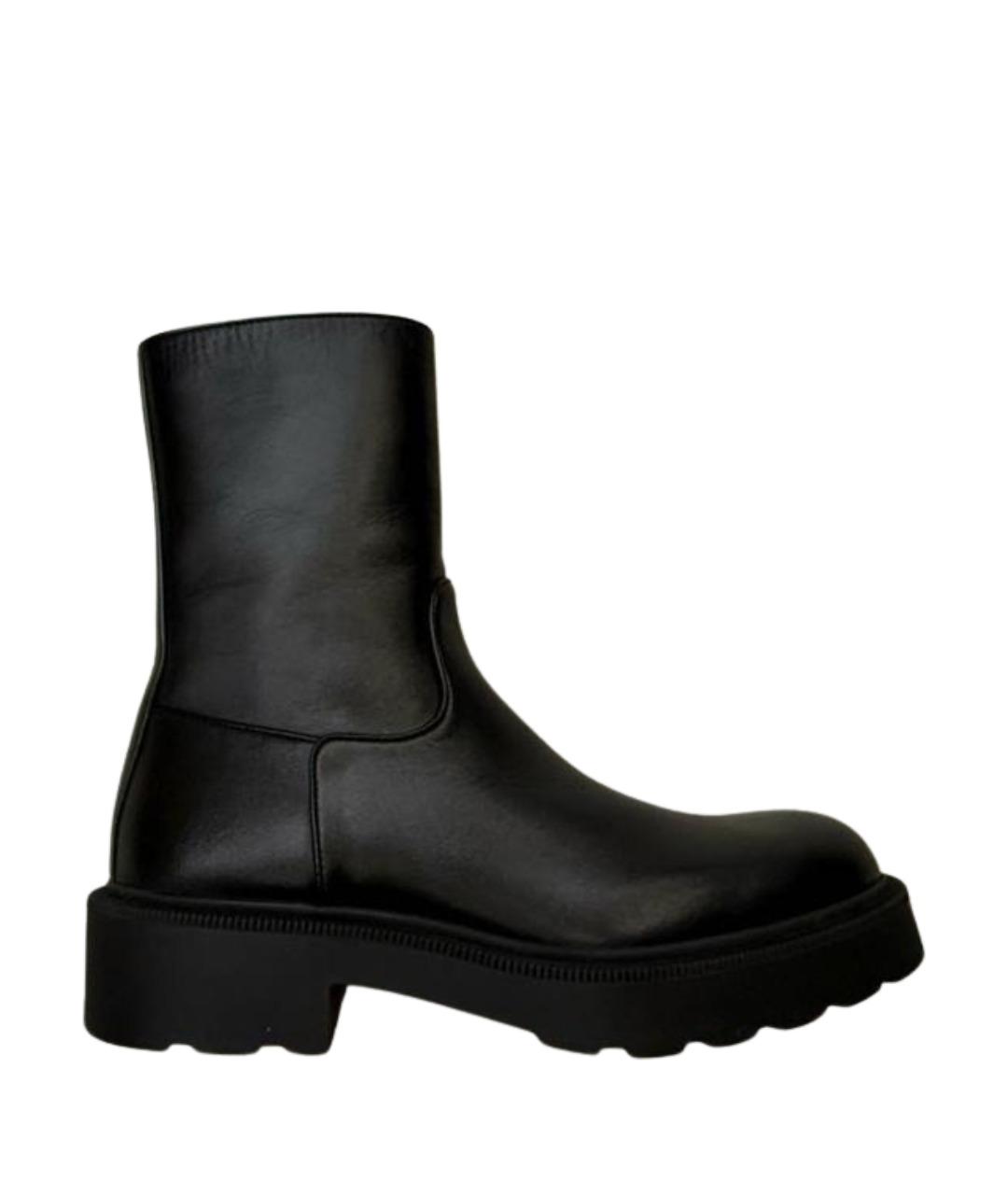 THE ROW Черные кожаные ботинки, фото 1